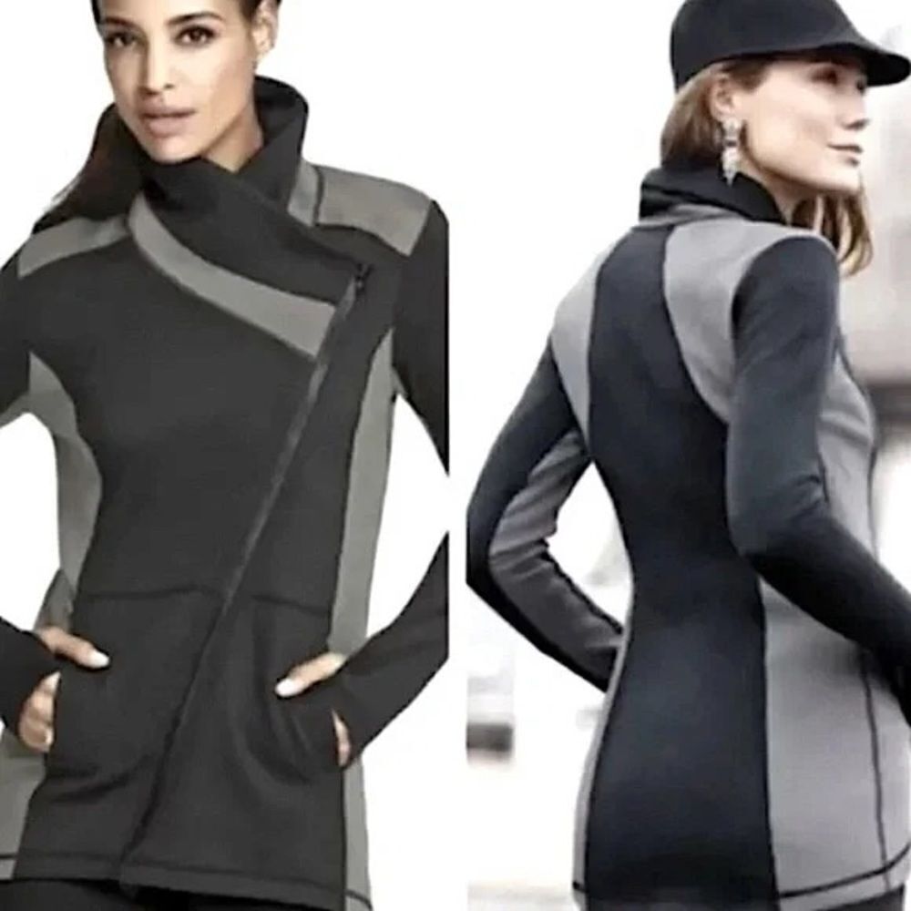 Cabi 989 Dash Jacket Asymmetrical Zip Up Atlheisure Size Medium